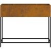 Höjdträdgårdsplanterare Väderbiten stål vidaXL 100 x 26 x 82 cm – miniatyr 6