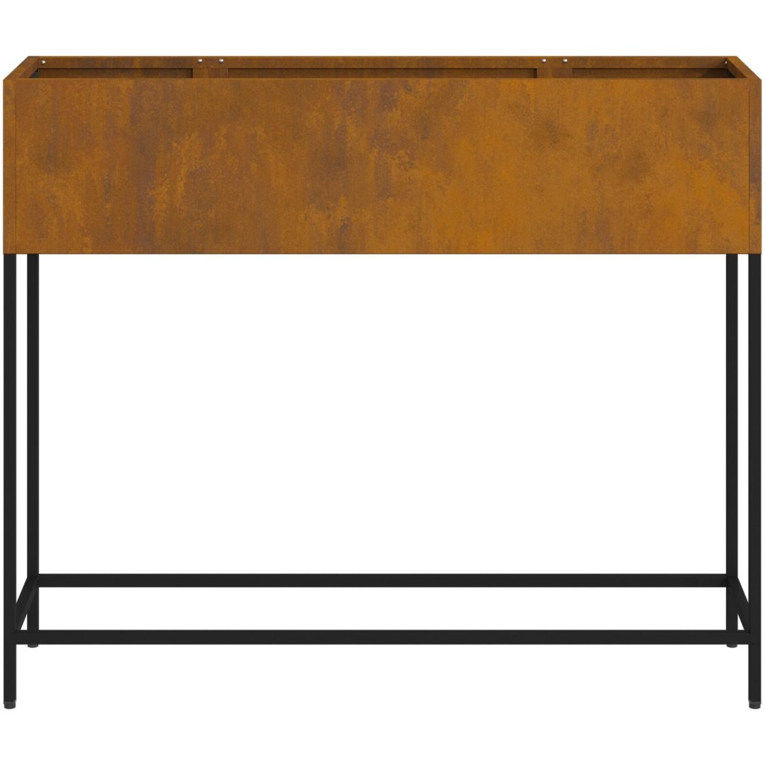 Höjdträdgårdsplanterare Väderbiten stål vidaXL 100 x 26 x 82 cm – bild 6