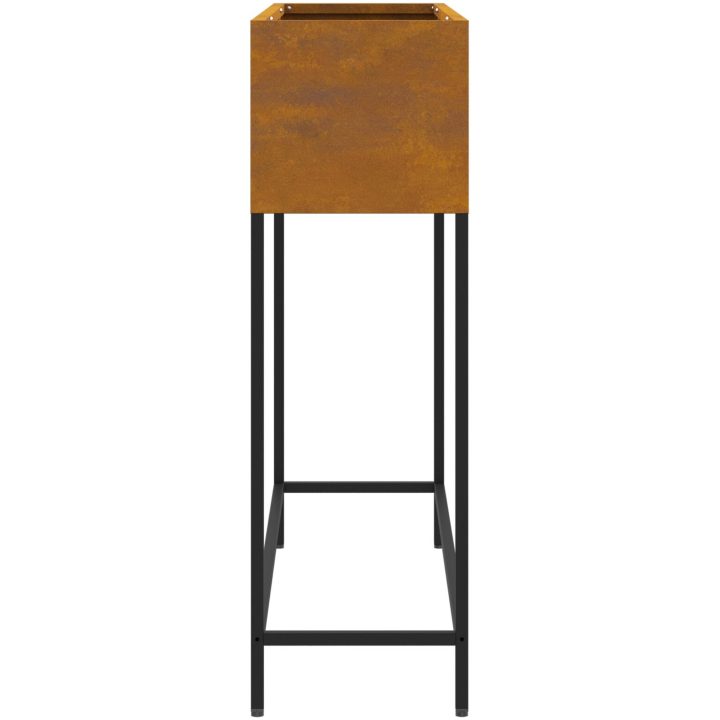 Höjdträdgårdsplanterare Väderbiten stål vidaXL 100 x 26 x 82 cm – bild 7