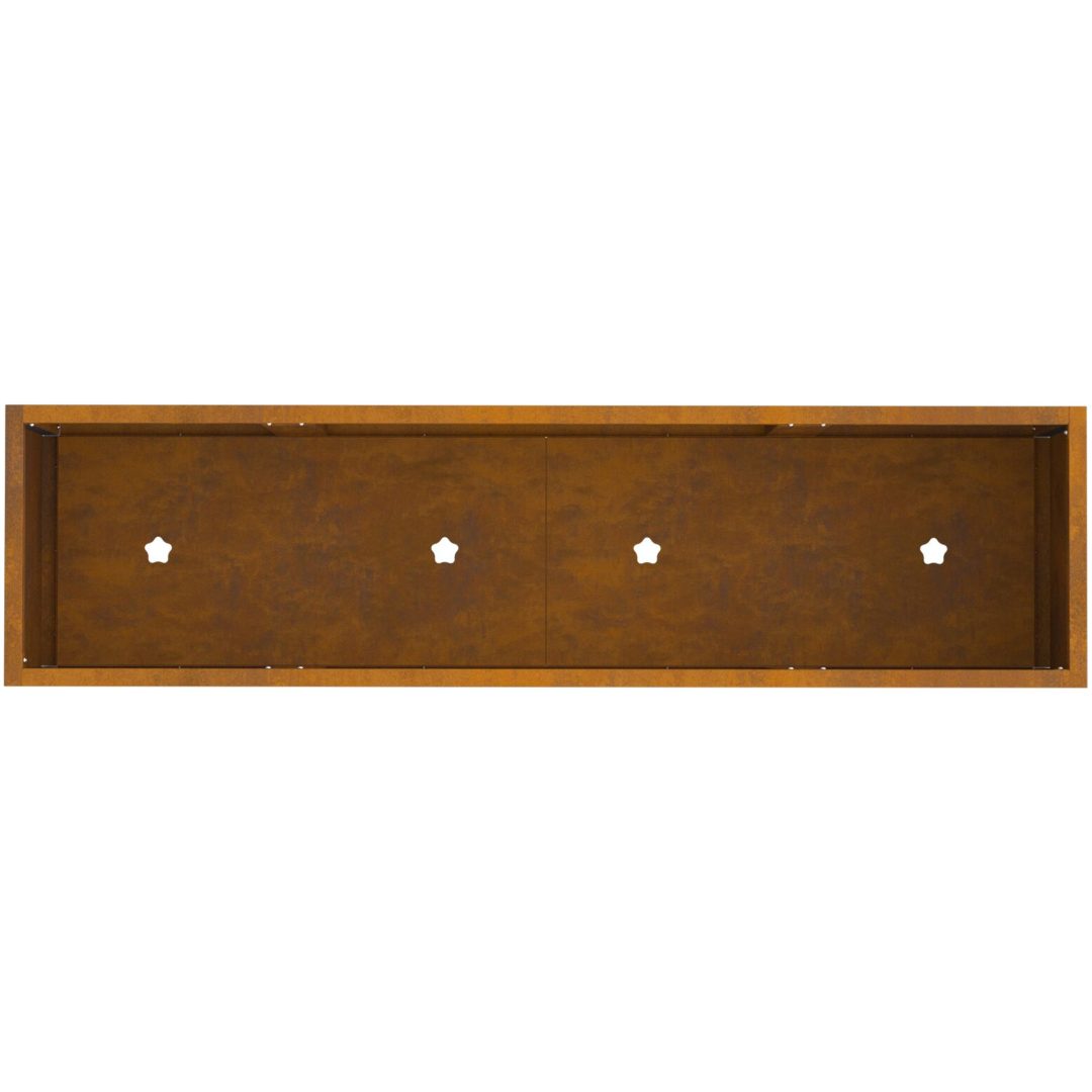 Höjdträdgårdsplanterare Väderbiten stål vidaXL 100 x 26 x 82 cm – bild 8