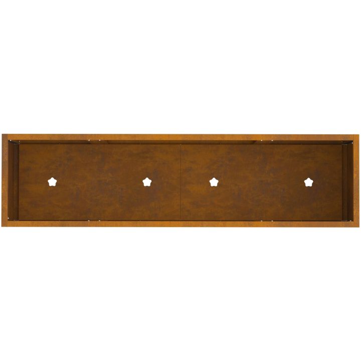 Höjdträdgårdsplanterare Väderbiten stål vidaXL 100 x 26 x 82 cm – bild 8