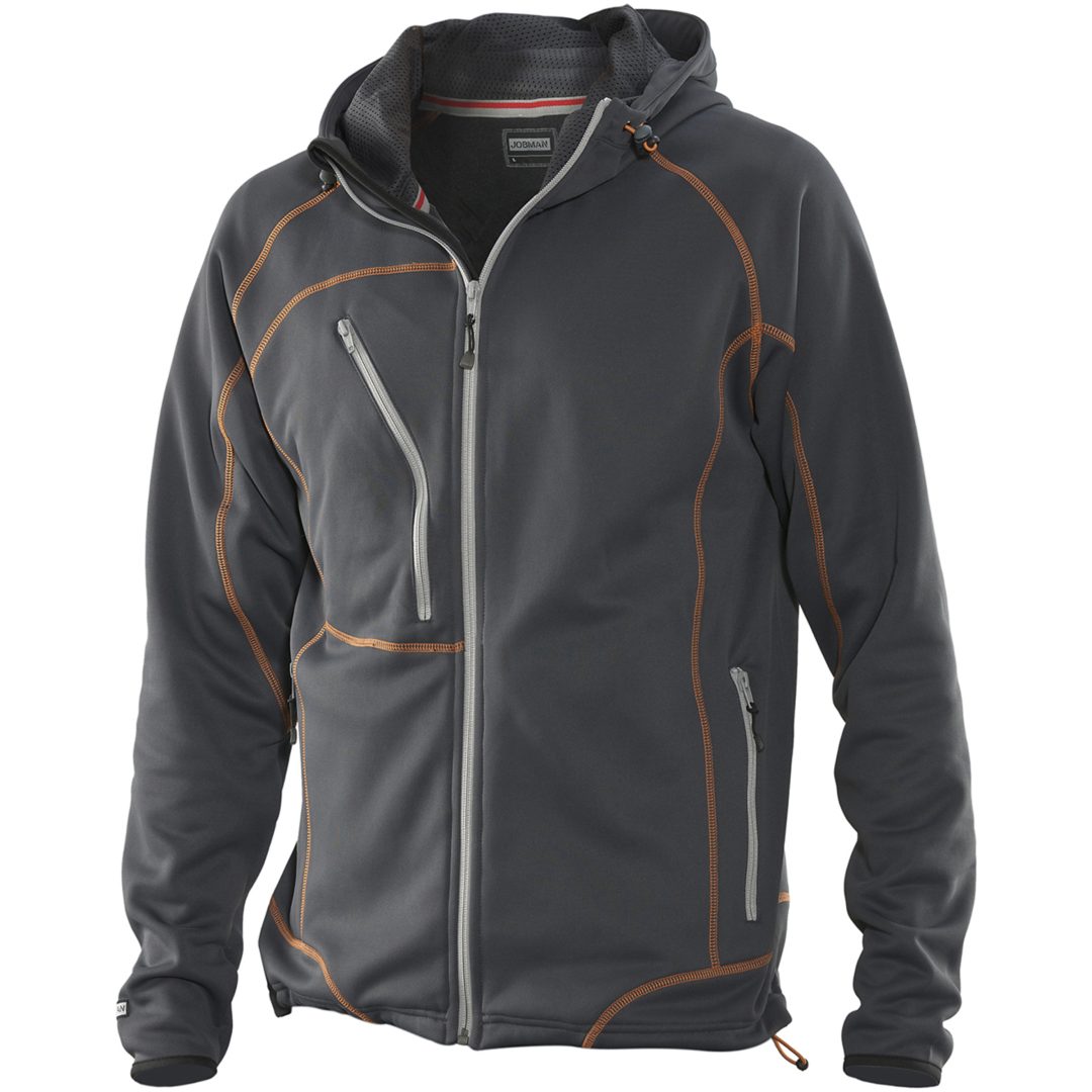 Hoodie 5152 Advanced Mörkgrå/Orange Jobman XXXL