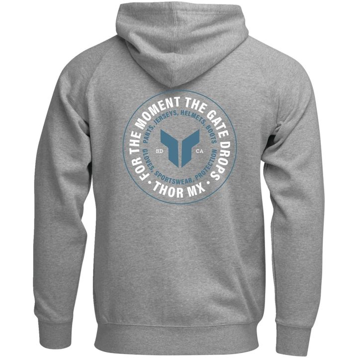 Hoodie Badge Zip-up Grå THOR Medium – bild 2