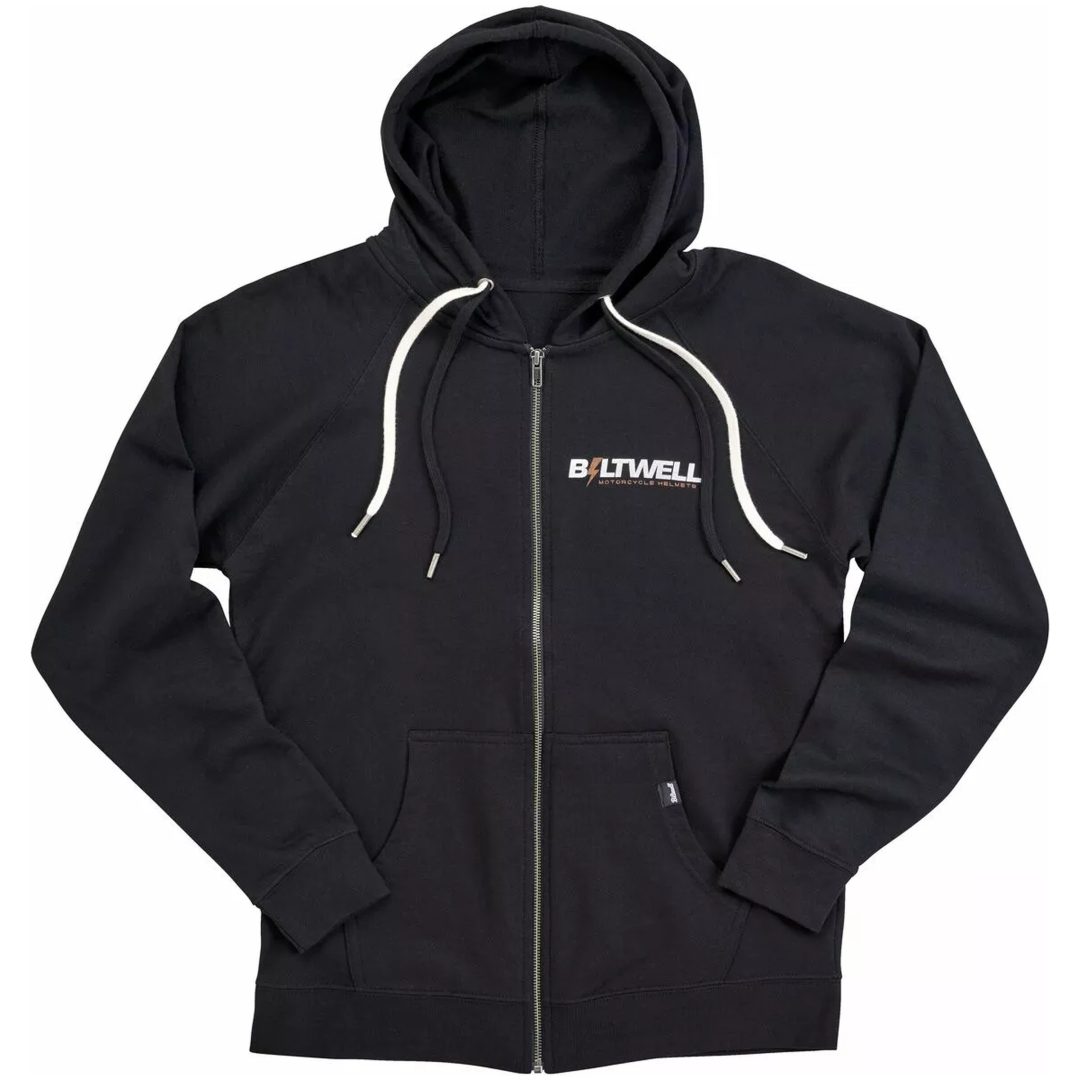 Hoodie Bolts Zip Svart BILTWELL