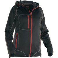 Hoodie Dam 5177 Advanced Svart/Röd Jobman