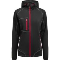 Hoodie Dam 5177 Advanced Svart/Röd Jobman
