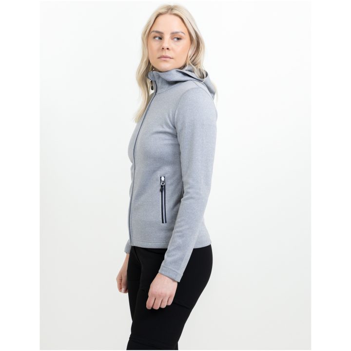 Hoodie Dam Layback Gråmelerad Printer RED XS – bild 2