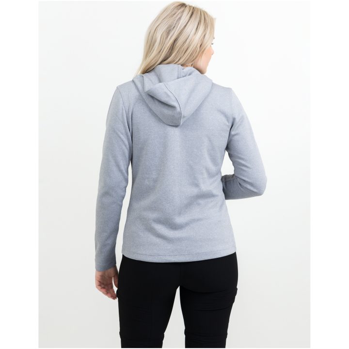 Hoodie Dam Layback Gråmelerad Printer RED XS – bild 3