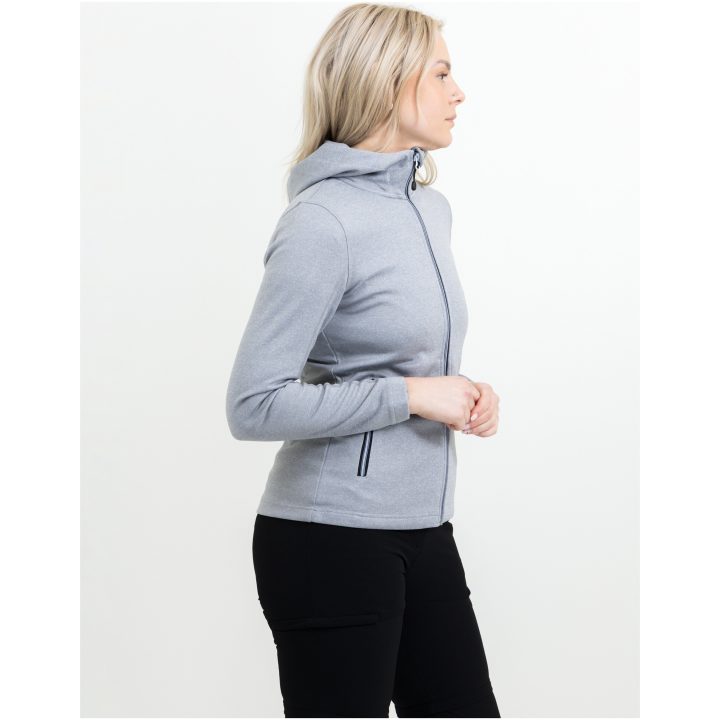 Hoodie Dam Layback Gråmelerad Printer RED XS – bild 4