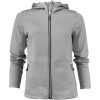Hoodie Dam Layback Gråmelerad Printer RED XS – miniatyr 5