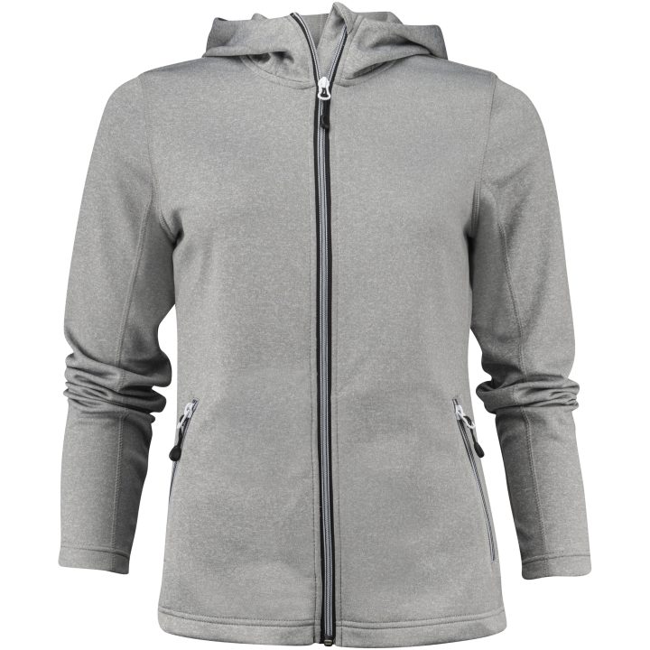 Hoodie Dam Layback Gråmelerad Printer RED XS – bild 5