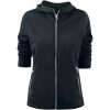 Hoodie Dam Layback Svart Printer RED XS – miniatyr 1