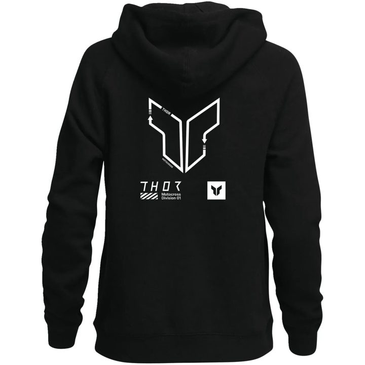 Hoodie Dam Trax Svart/vit THOR Large – bild 2