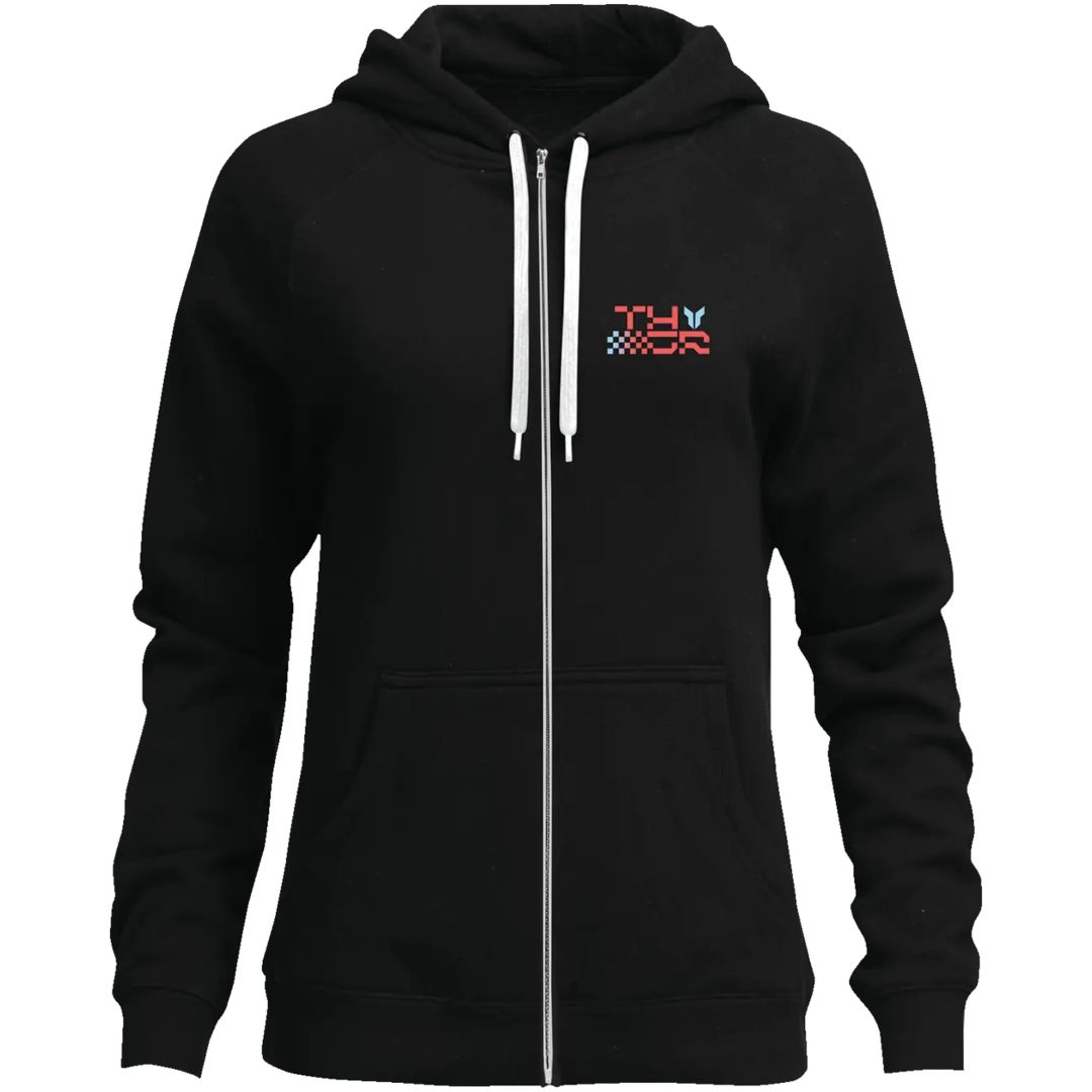 Hoodie Dam Vantage Zip-Up Svart THOR XL