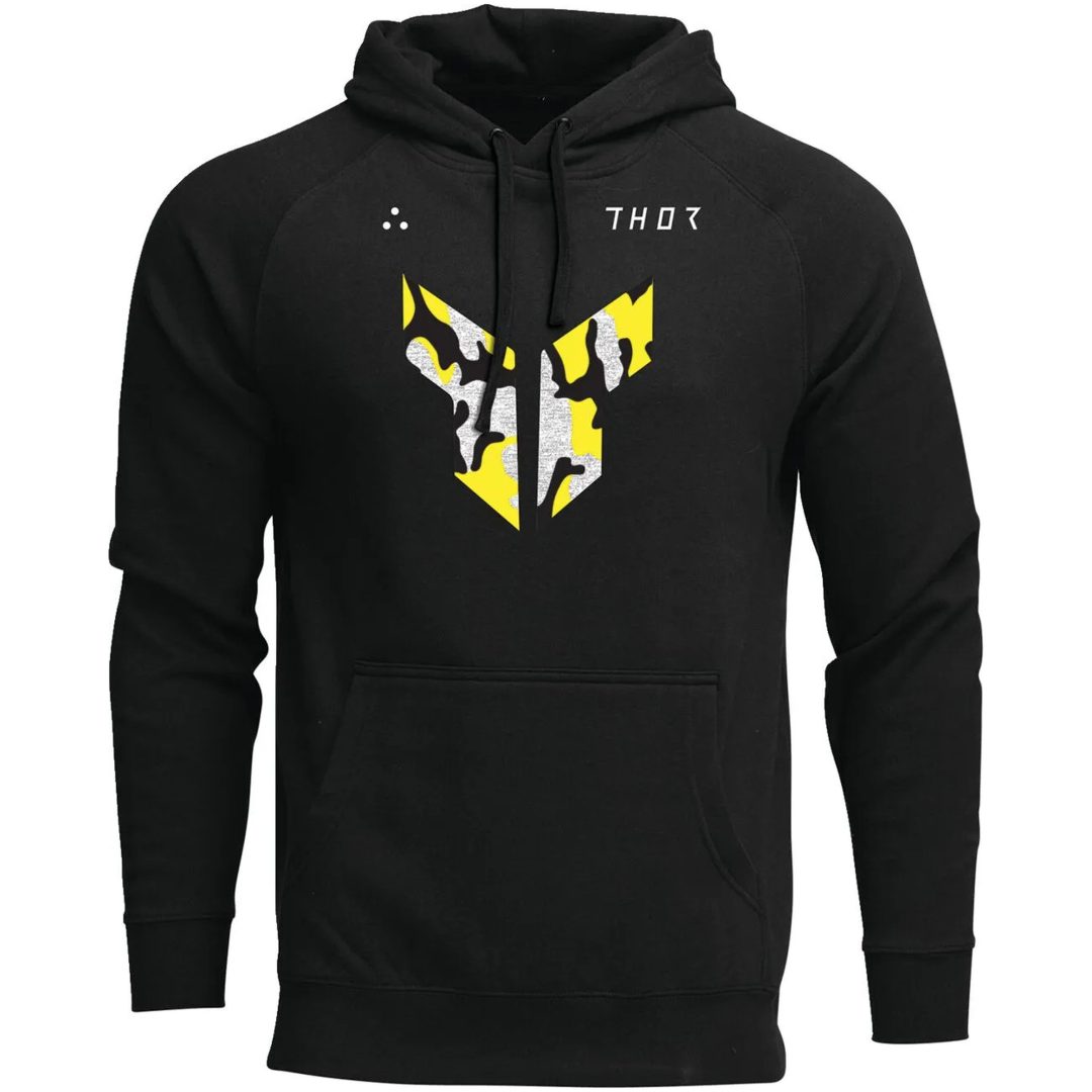 Hoodie Iconic Svart/grå/gul THOR XXL