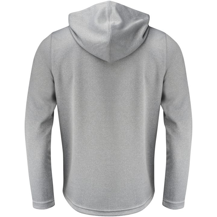 Hoodie Layback Gråmelerad Printer RED s – bild 2