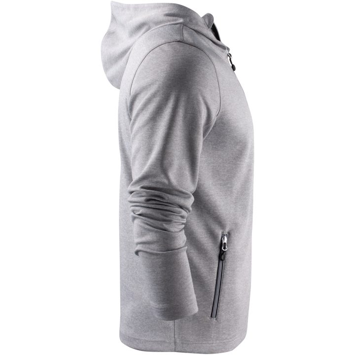 Hoodie Layback Gråmelerad Printer RED s – bild 4