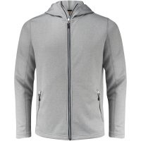 Hoodie Layback Gråmelerad Printer RED