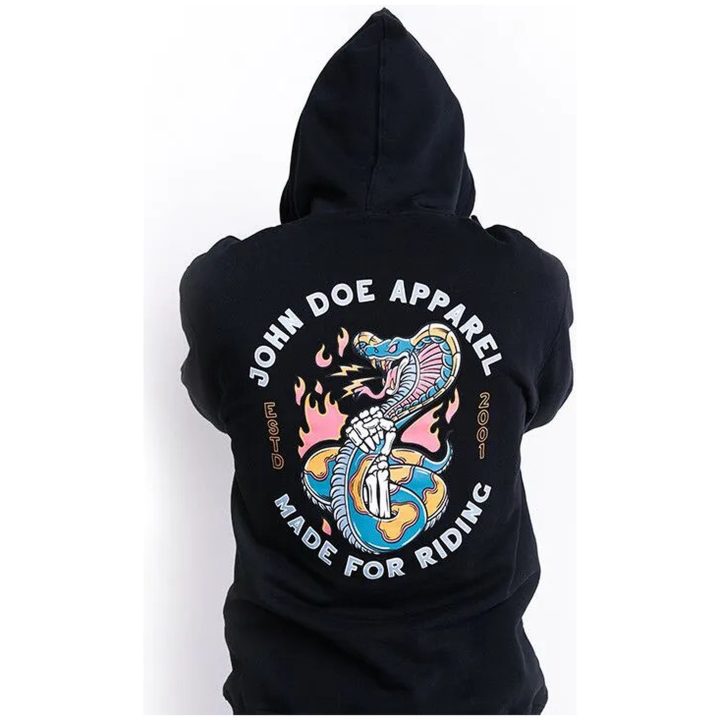 Hoodie Snake Ii Svart JOHN DOE Small – bild 3