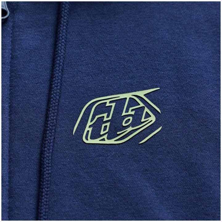 Hoodie Zip Up Badge Marinblå Salviagrön TROY LEE DESIGNS s – bild 3