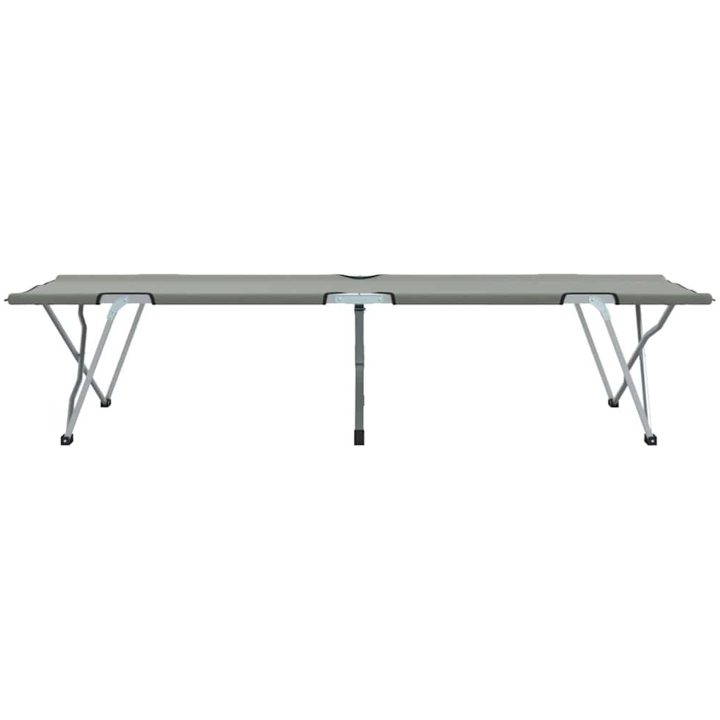 Hopfällbar Camping Säng Grå Aluminium Hopfällbar vidaXL Large – bild 6