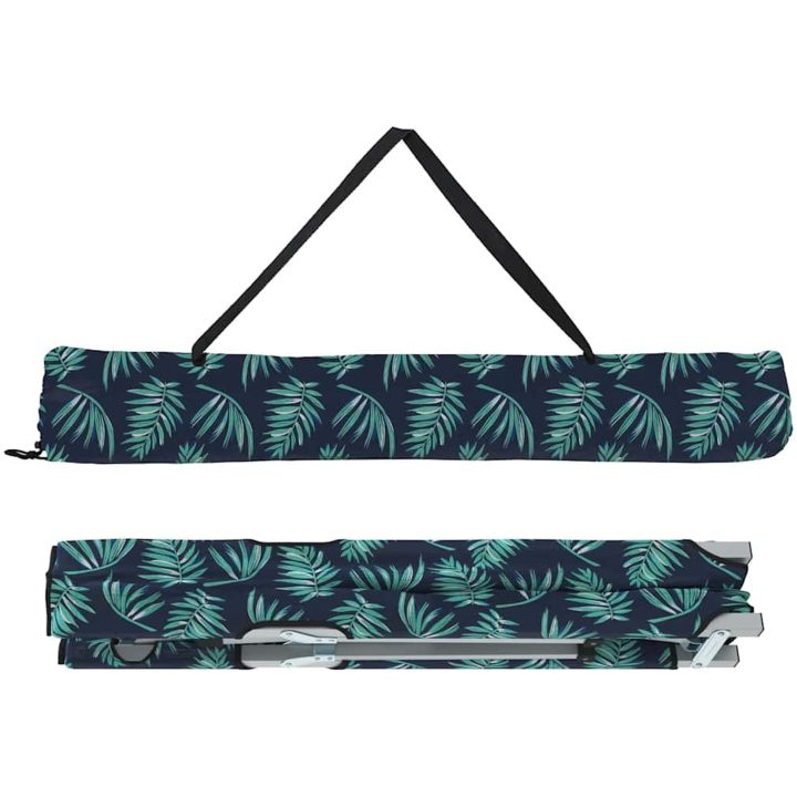 Hopfällbar Campingbed med Bärväska Bladmönster 600D Oxford-Tyg vidaXL Standard – bild 5