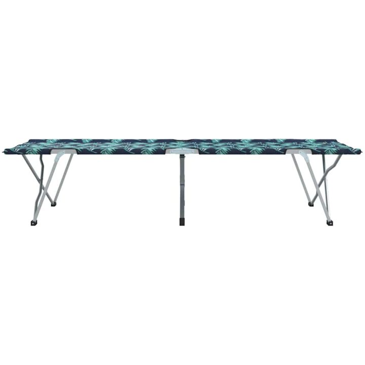 Hopfällbar Campingbed med Bärväska Bladmönster 600D Oxford-Tyg vidaXL Standard – bild 6