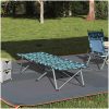 Hopfällbar Campingbed med Bärväska Bladmönster 600D Oxford-Tyg vidaXL Standard – miniatyr 1