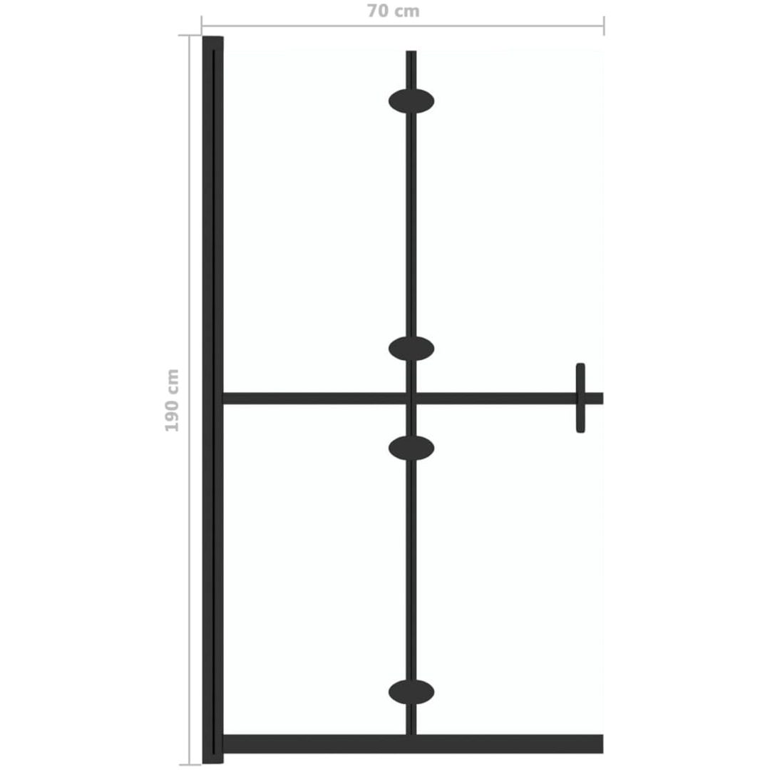 Hopfällbar duschvägg med klart ESG-glas vidaXL 70 x 190 cm – bild 7