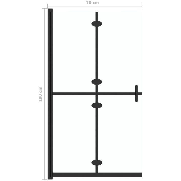 Hopfällbar duschvägg med klart ESG-glas vidaXL 70 x 190 cm – bild 7