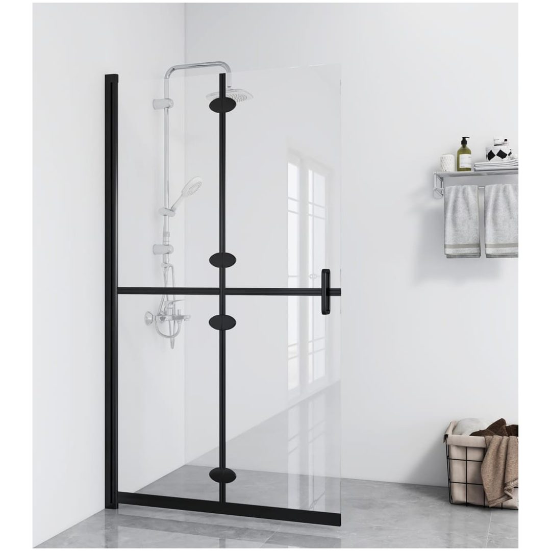 Hopfällbar duschvägg med klart ESG-glas vidaXL 70 x 190 cm