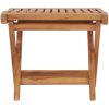 Hopfällbar fotpall 46,5x49x41,5 cm massiv teak vidaXL – miniatyr 2