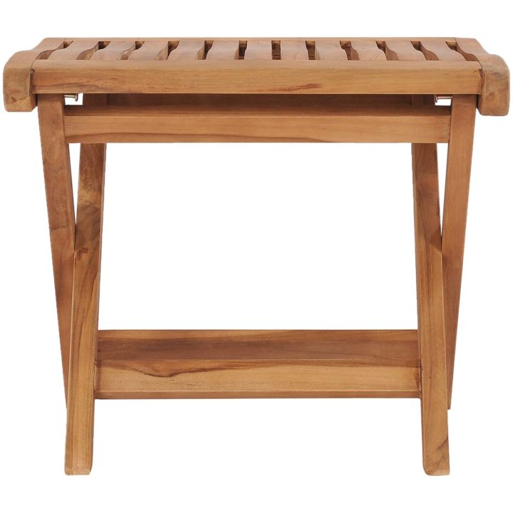 Hopfällbar fotpall 46,5x49x41,5 cm massiv teak vidaXL – bild 2