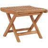 Hopfällbar fotpall 46,5x49x41,5 cm massiv teak vidaXL – miniatyr 1