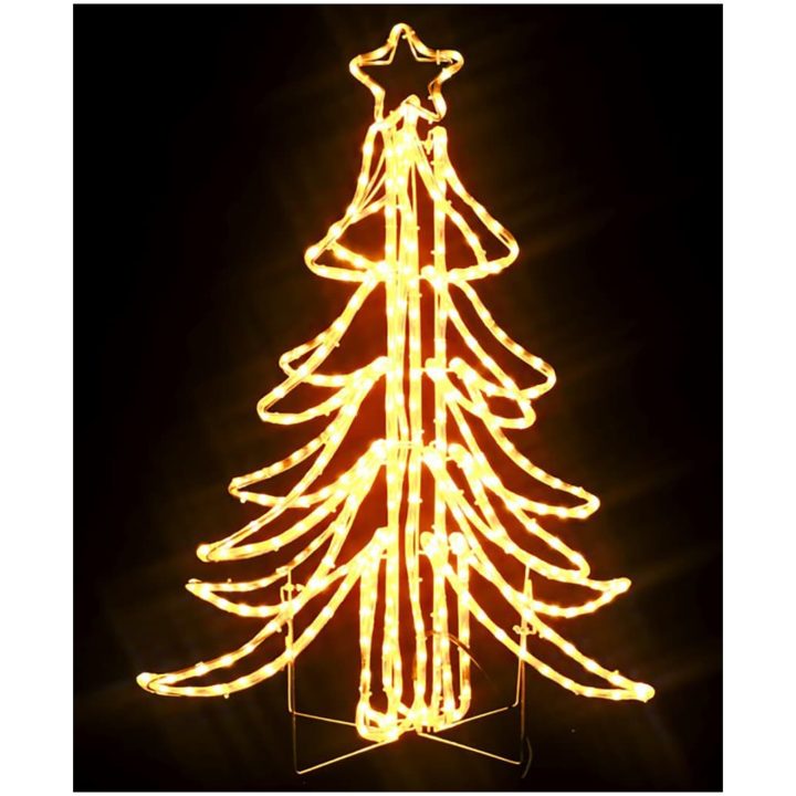 Hopfällbar julgran 2 st ljusslinga med LED varmvit 87x87x93 cm vidaXL – bild 5