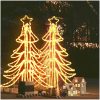 Hopfällbar julgran 2 st ljusslinga med LED varmvit 87x87x93 cm vidaXL – miniatyr 1