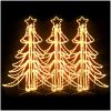 Hopfällbar julgran 3 st ljusslinga med LED varmvit 87x87x93 cm vidaXL – miniatyr 2