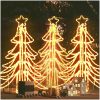 Hopfällbar julgran 3 st ljusslinga med LED varmvit 87x87x93 cm vidaXL – miniatyr 1