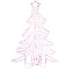 Hopfällbar julgran ljusslinga med LED varmvit 87x87x93 cm vidaXL – miniatyr 2