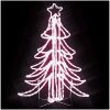 Hopfällbar julgran ljusslinga med LED varmvit 87x87x93 cm vidaXL – miniatyr 3