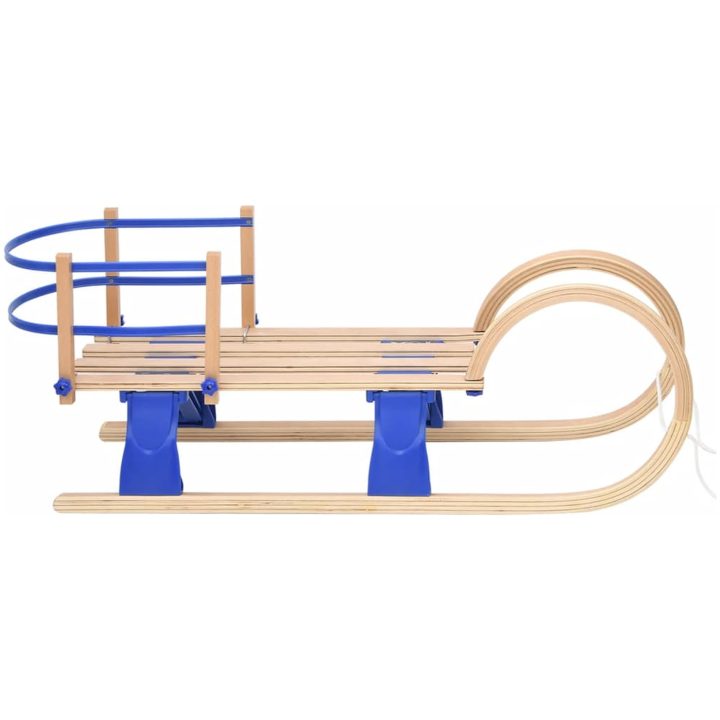 Hopfällbar kälke med ryggstöd 110 cm plywood vidaXL – bild 3
