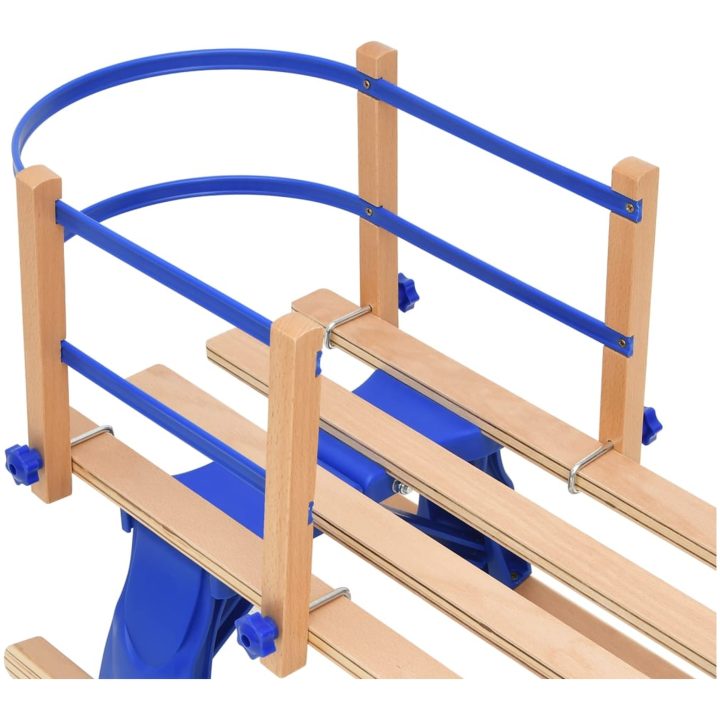 Hopfällbar kälke med ryggstöd 110 cm plywood vidaXL – bild 5