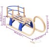 Hopfällbar kälke med ryggstöd 110 cm plywood vidaXL – miniatyr 7