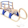 Hopfällbar kälke med ryggstöd 110 cm plywood vidaXL – miniatyr 1