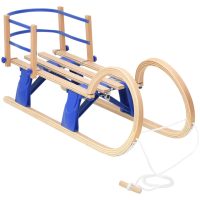 Hopfällbar kälke med ryggstöd 110 cm plywood vidaXL