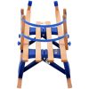 Hopfällbar kälke med ryggstöd trä 119 cm vidaXL – miniatyr 5
