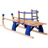 Hopfällbar kälke med ryggstöd trä 119 cm vidaXL – miniatyr 6