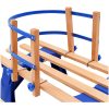 Hopfällbar kälke med ryggstöd trä 119 cm vidaXL – miniatyr 7
