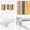 Hopfällbar Markis Multikolor Rand 300x250 cm vidaXL Stor – miniatyr 8