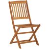 Hopfällbar matgrupp för trädgården 3 delar massivt akaciaträ vidaXL 60 cm – miniatyr 9